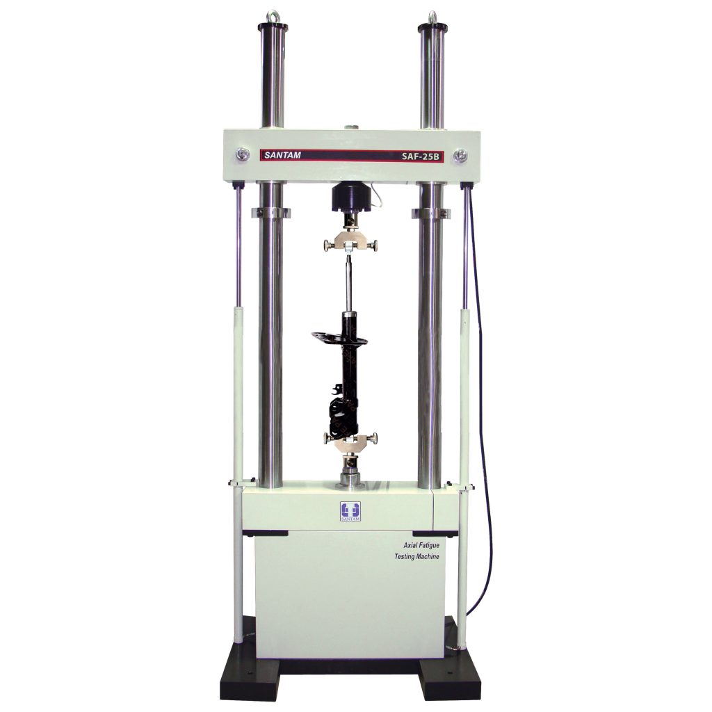 دستگاه تست خستگی محوری Axial Fatigue Machine خستگی فنر و کمک فنر Shock Absorber تست گراف میرایی انواع کمک فنر و دمپر