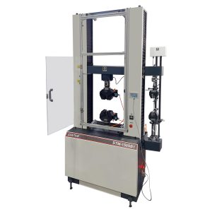 Universal Tensile Testing Machine Mechanical properties testing machine, SANTAM Company دستگاه تست خواص مواد مکانیکی مواد شرکت سنتام دستگاه کشش 15 تن سروالکتریکال با کراس هد جانبی